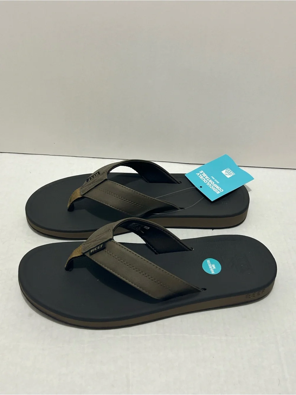 REEF JOURNEYER men's flip flop sandals Brown Olive, Size 10